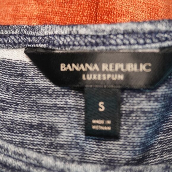 Banana Republic Womens Stripe Bundle (2) Luxespun Short Sleeve Shirts Size Small - Picture 4 of 7